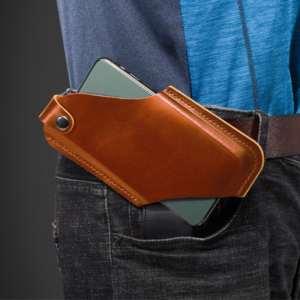 Men’s Genuine Leather Mobile Phone Waist Bag