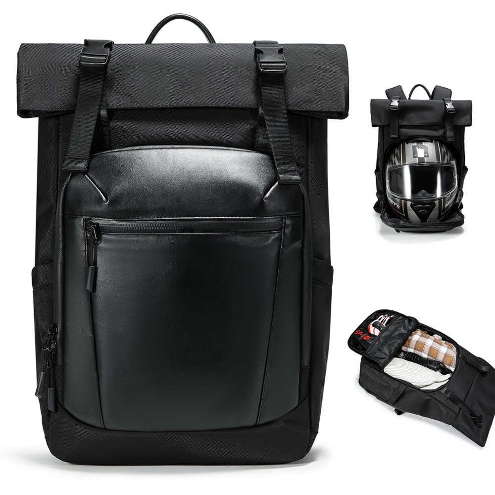 Motorcycle Helmet Backpack – Large Capacity Riding Travel Laptop Bag - Image 7