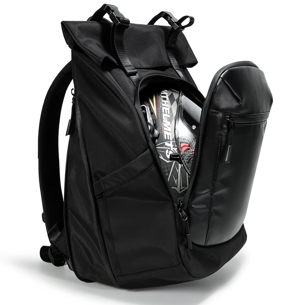 Motorcycle Helmet Backpack – Large Capacity Riding Travel Laptop Bag - Image 6