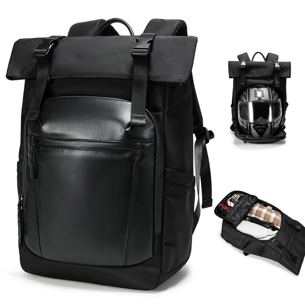 Motorcycle Helmet Backpack – Large Capacity Riding Travel Laptop Bag - Image 4