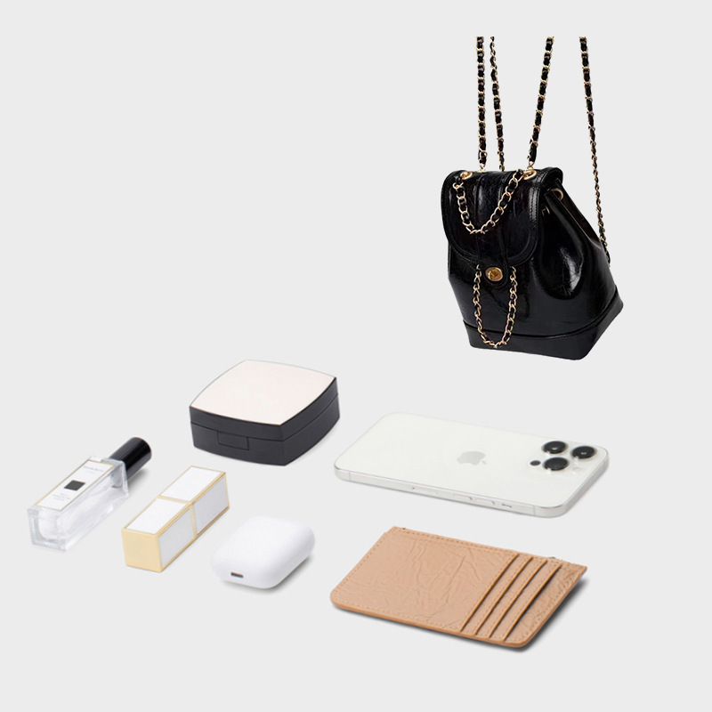 Women’s Street Style Chain Backpack – PU Leather Lock Flap Fashion Bag - Image 6