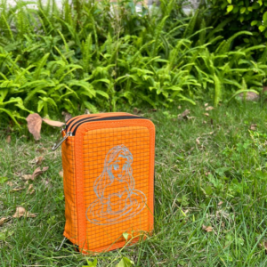 ANYTHINGxROBINSON Orange Pencil Case – Handmade Japanese Cotton Pen Pouch