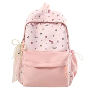 Ribbon Doodle Backpack – Pink