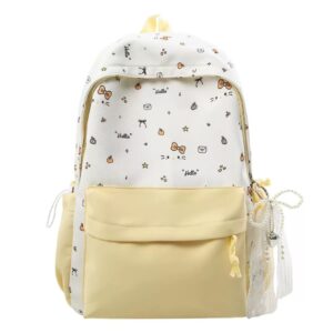 Ribbon Doodle Backpack – Yellow