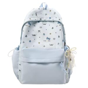 Ribbon Doodle Backpack – Blue