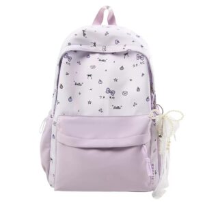Ribbon Doodle Backpack – Purple