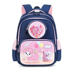Bao Tian Spine-Care Backpack – Navy Blue Pink